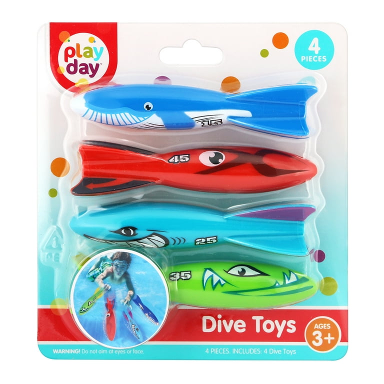 Juguetes de Piscina Set de 4 Dive Toys