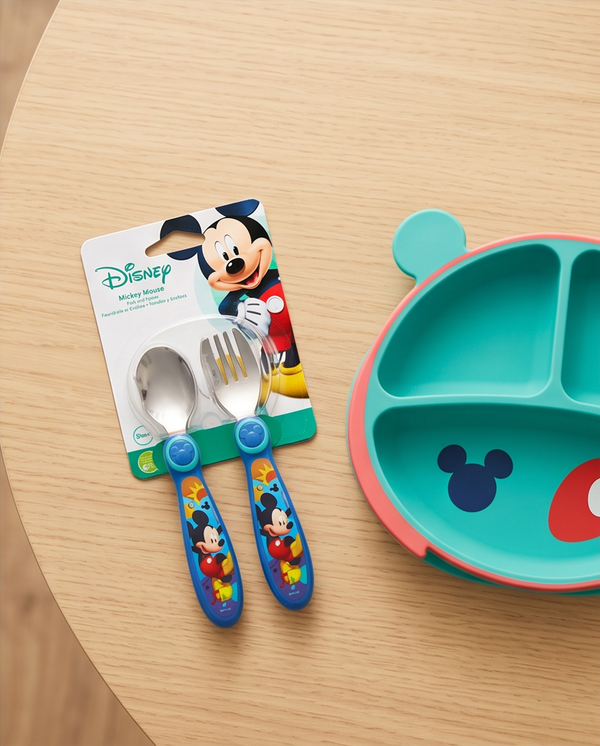Set de Cuchara y Tenedor para Bebés Disney Mickey Mouse