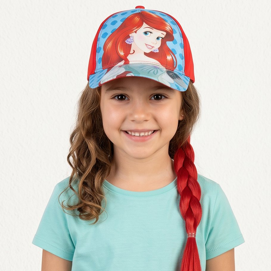 Gorra Modelo Disney Princesa Ariel con Cabello Talla M