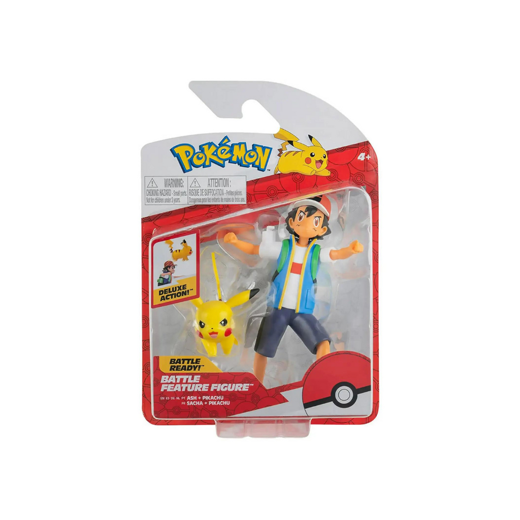Pokémon Battle Feature Figura Ash + Pikachu Deluxe Action – HBK Happy Store