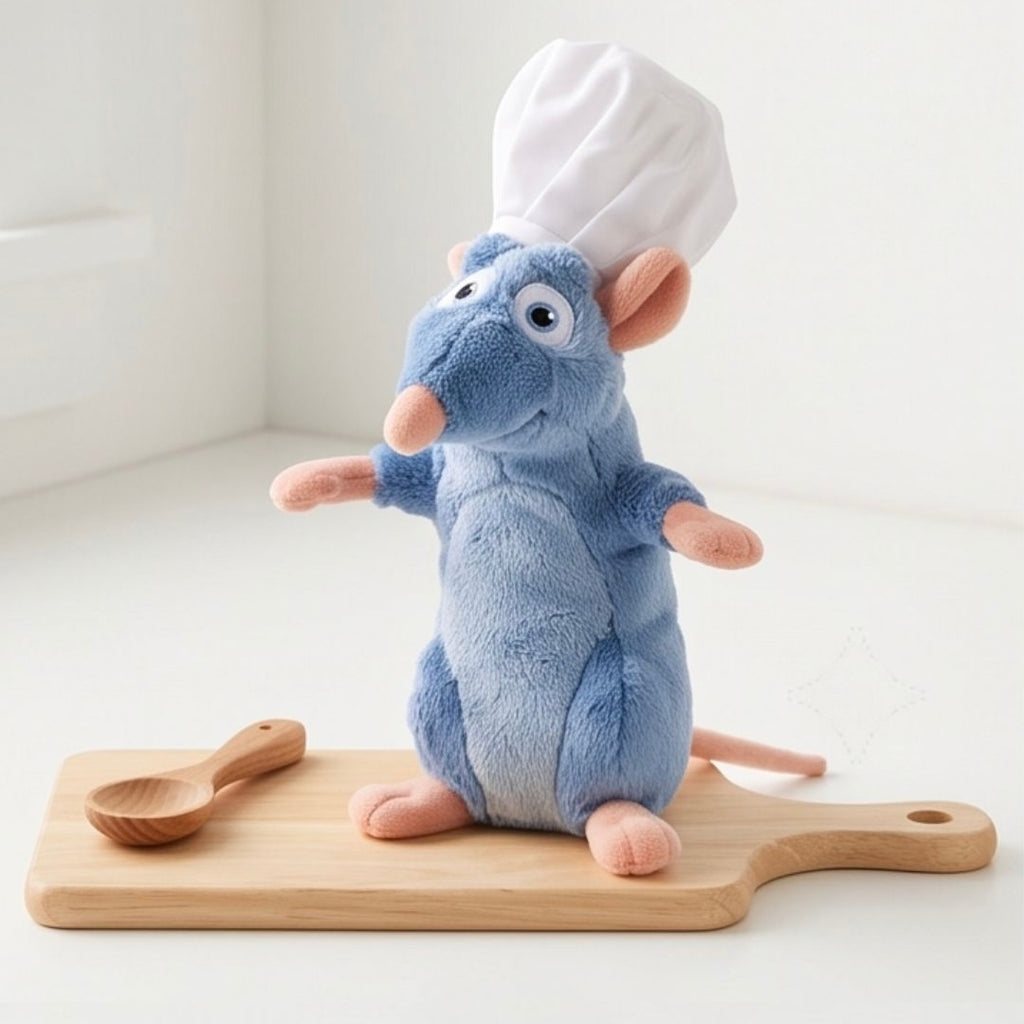Peluche Disney - RATATOUILLE - Remy con Gorro Chef- 20CM Original