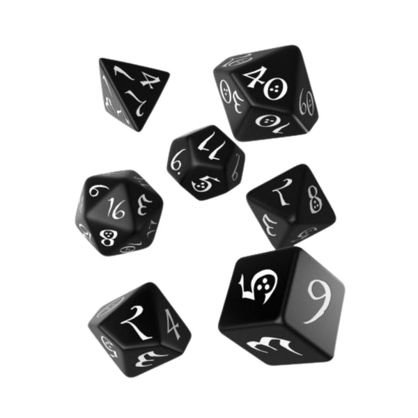 Clásico RPG Set de Dados Negro y Blanco