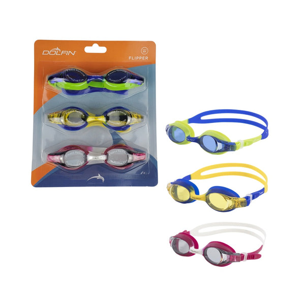 Dolfin Swim Goggle Set de 3 Gafas de Natación para Niños