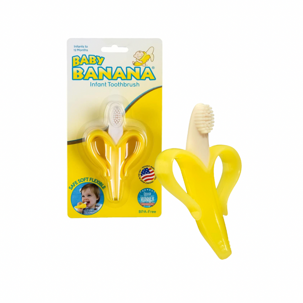 Banana Baby Cepillo de Dientes de Silicona Para Bebé