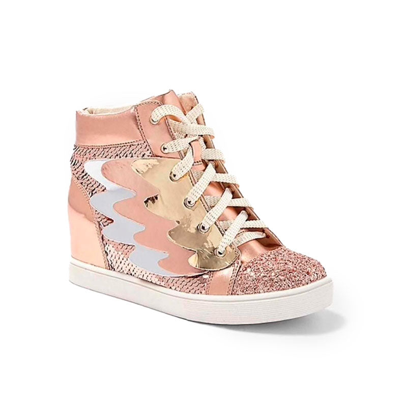 Zapatillas  Hightop Justice Rosa Dorado