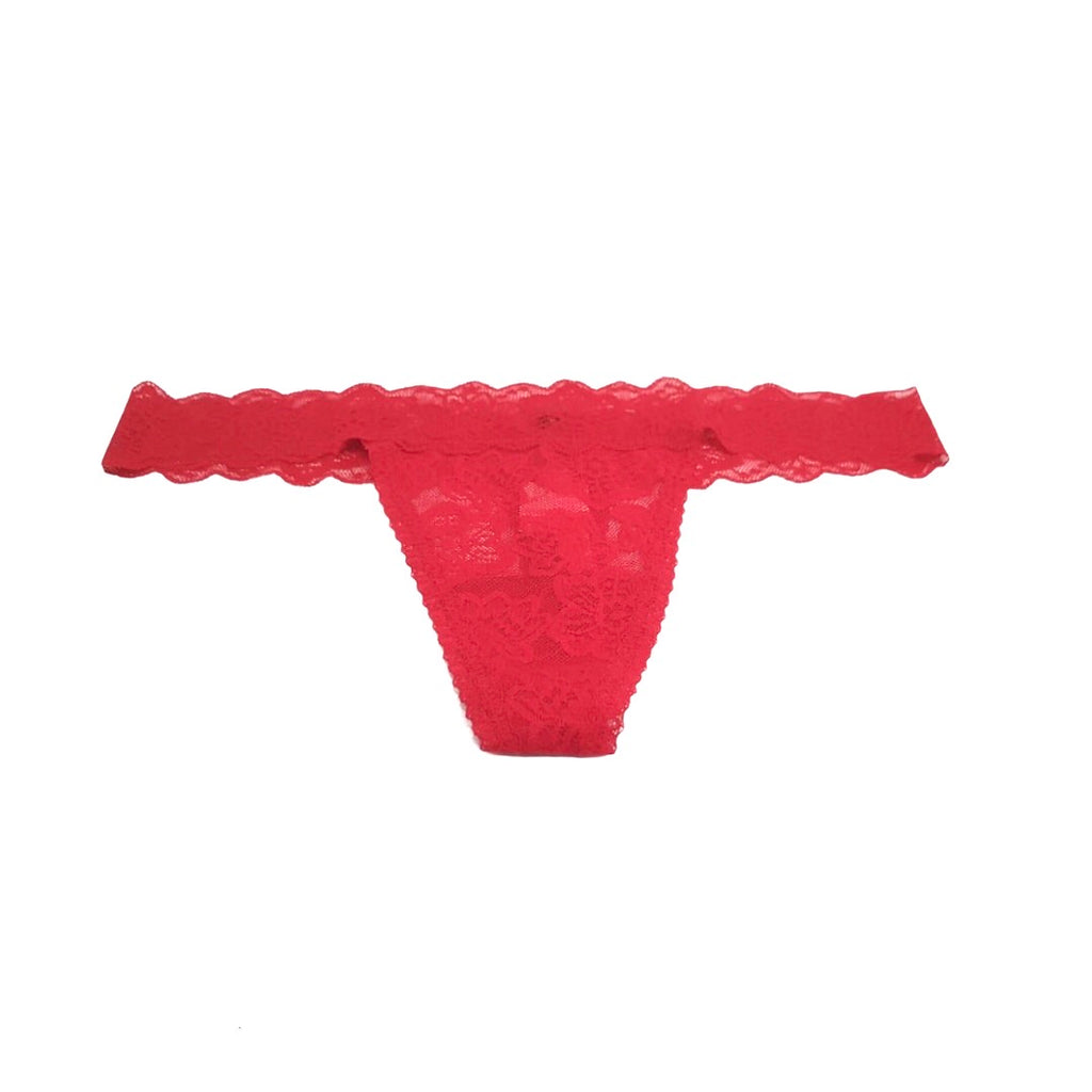 Victoria's Secret Thong de Encajes Rojo Tanga Talla M