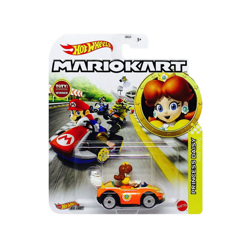 Hot Wheels MarioKart Princesa Daisy Die-Cast Super Mario