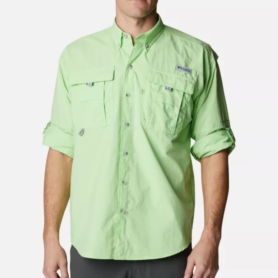 Camisa Talla L Bahama II Columbia Verde Limon