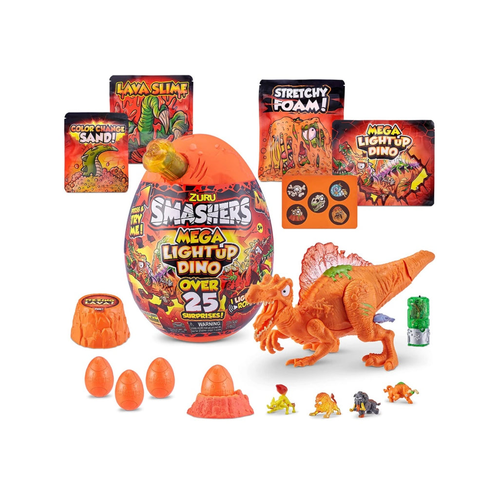 Zuru Smashers Mega Light-Up Huevo Sorpresa Spinosaurus Iluminado