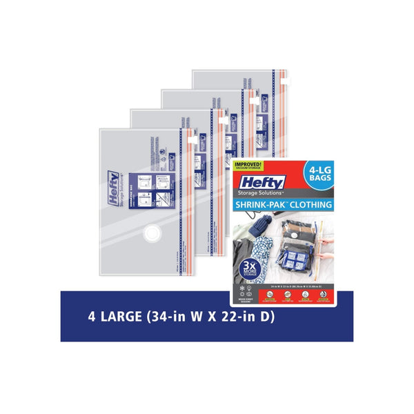 Hefty Bolsas Compresoras das 4 Pack Tamaño Large