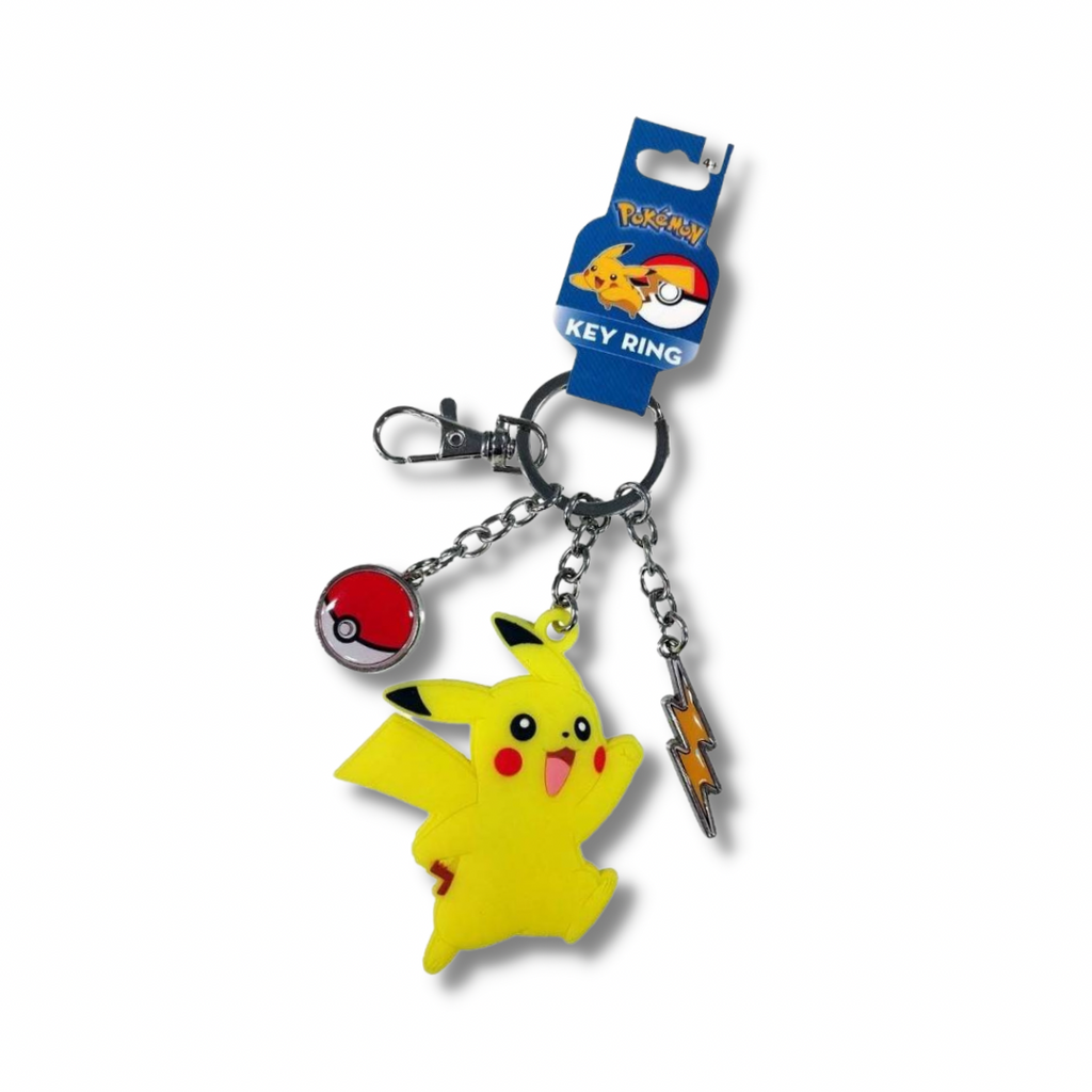 Pokémon Llavero Modelo Pikachu + Pokebola + Rayo