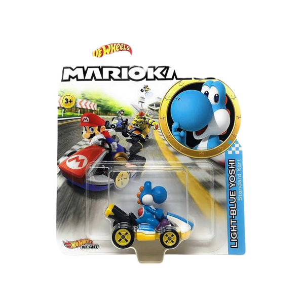 Light-Blue Yoshi Standard Kart MarioKart Hot Wheels Super Mario