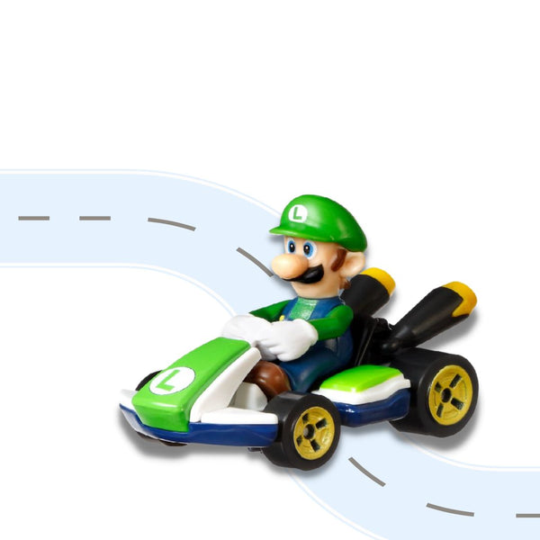 Luigi Standard Kart MarioKart Hot Wheels Super Mario