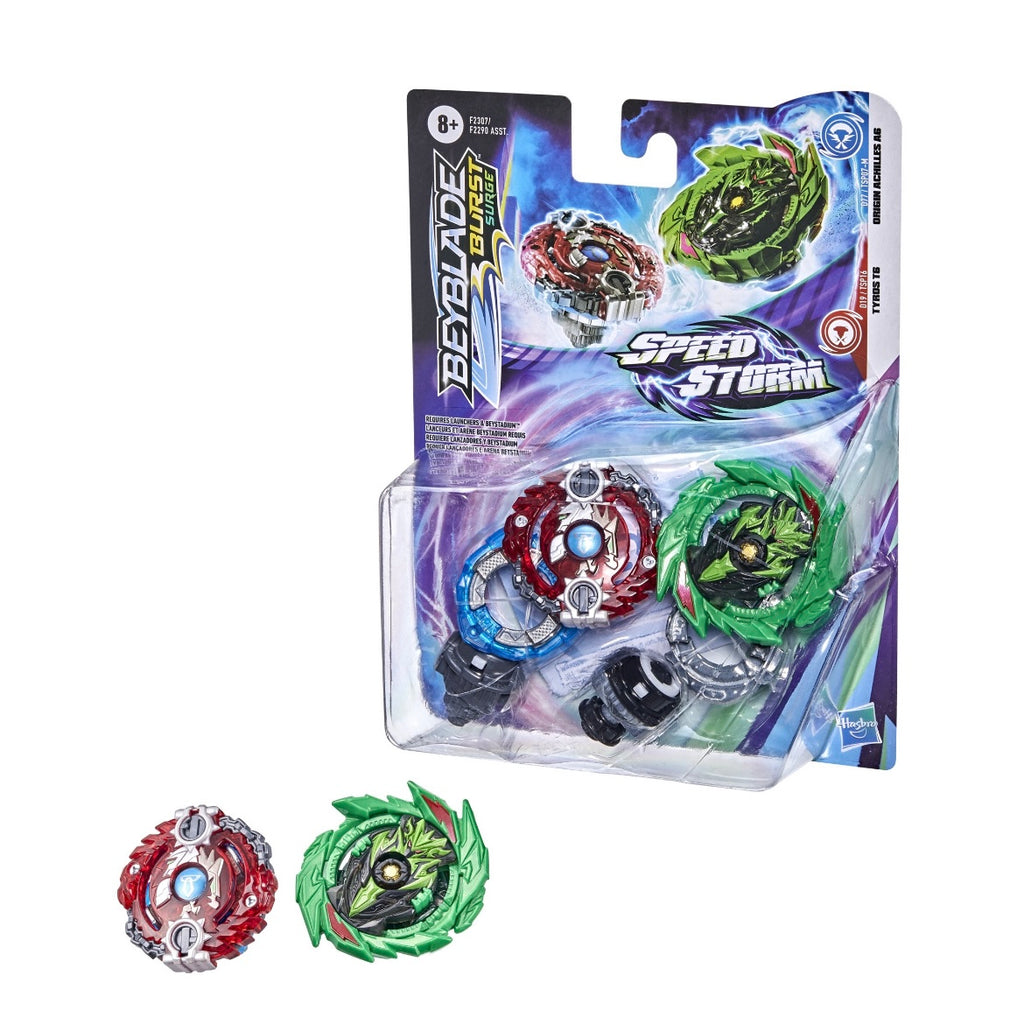 Doble Pack Beyblade Origin Achilles A6 Vs Tyros T6