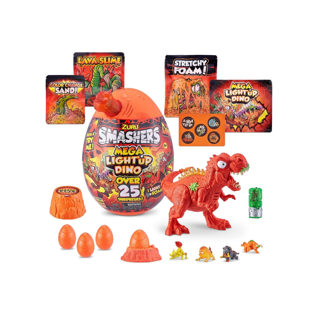 Zuru Smashers Mega Light-Up Huevo Sorpresa T-rex Iluminado