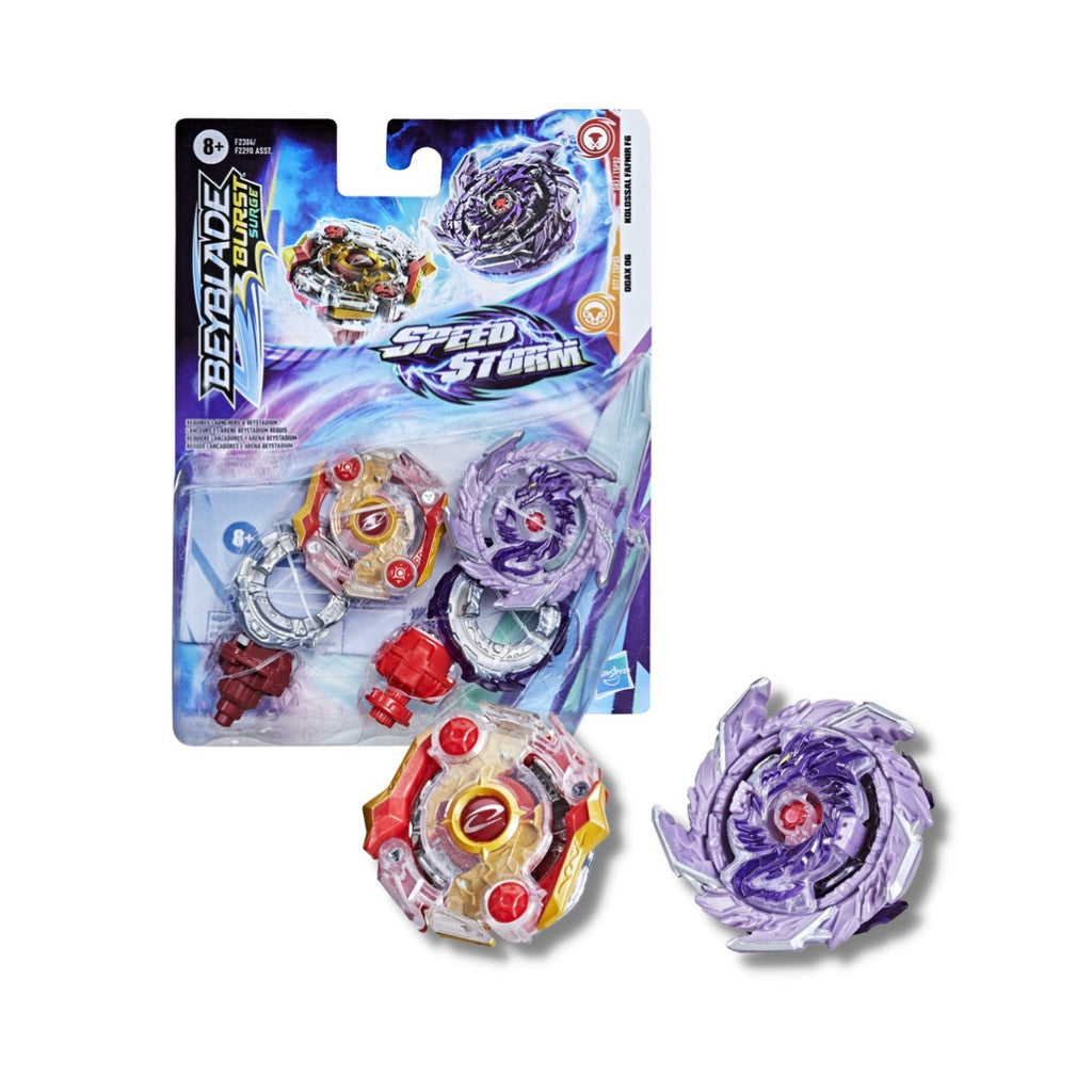 Doble Pack Beyblade Kolossal Fafnir F6 Vs Odax O6