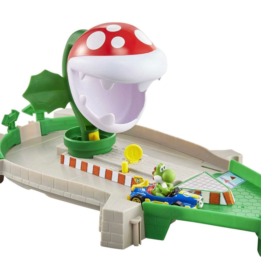 MarioKart Piraña Plant Slide Super Mario + Yoshi Hot Wheels HBK Happy
