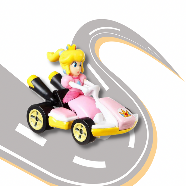 Princess Peach Standard Kart MarioKart Hot Wheels Super Mario