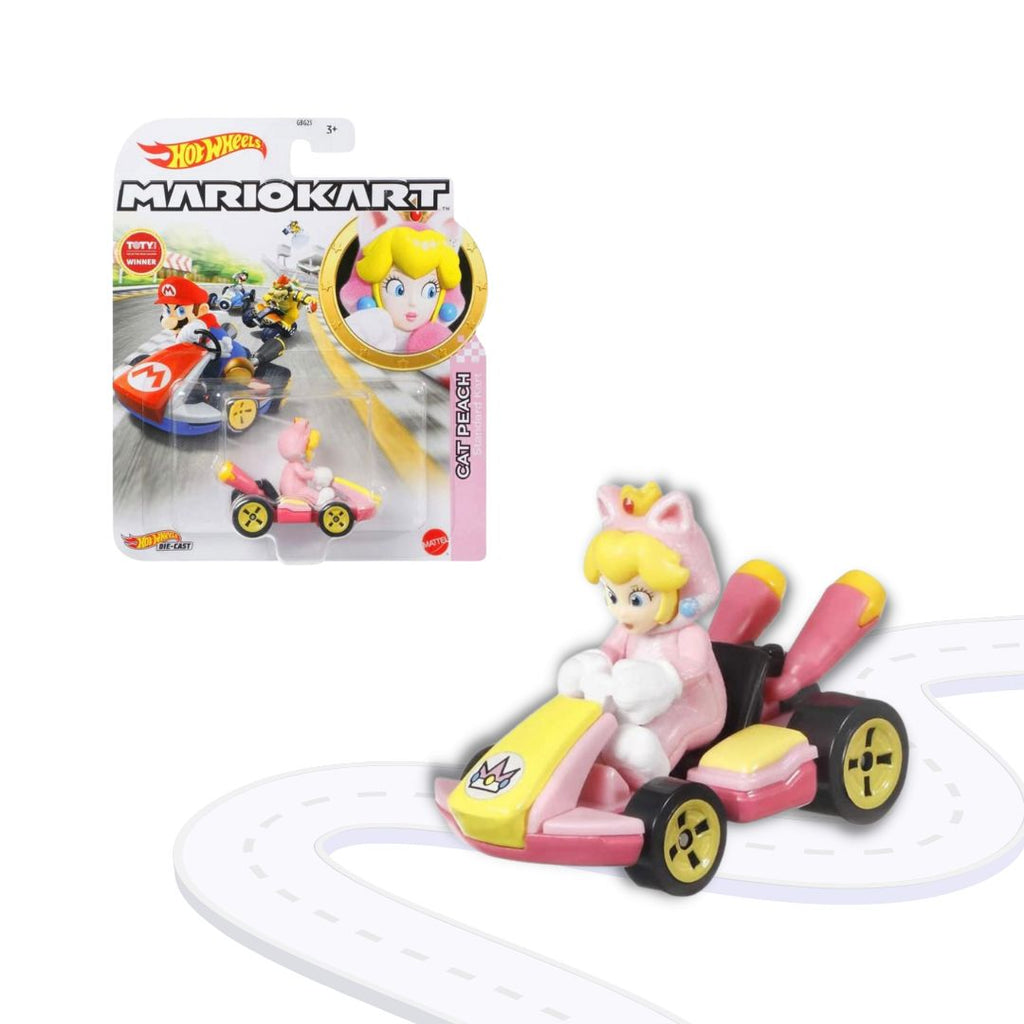 Cat Peach Standard Kart MarioKart Hot Wheels Super Mario