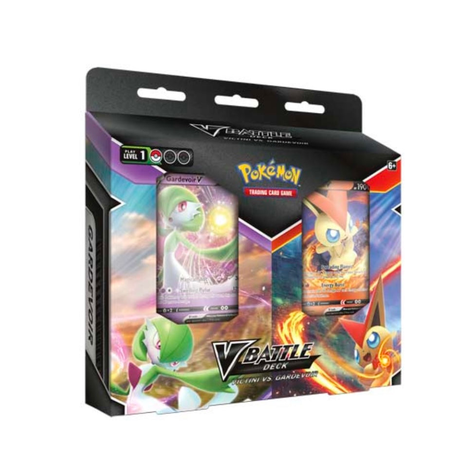 Set de Cartas Pokémon Doble Victini Vs Gardevoir