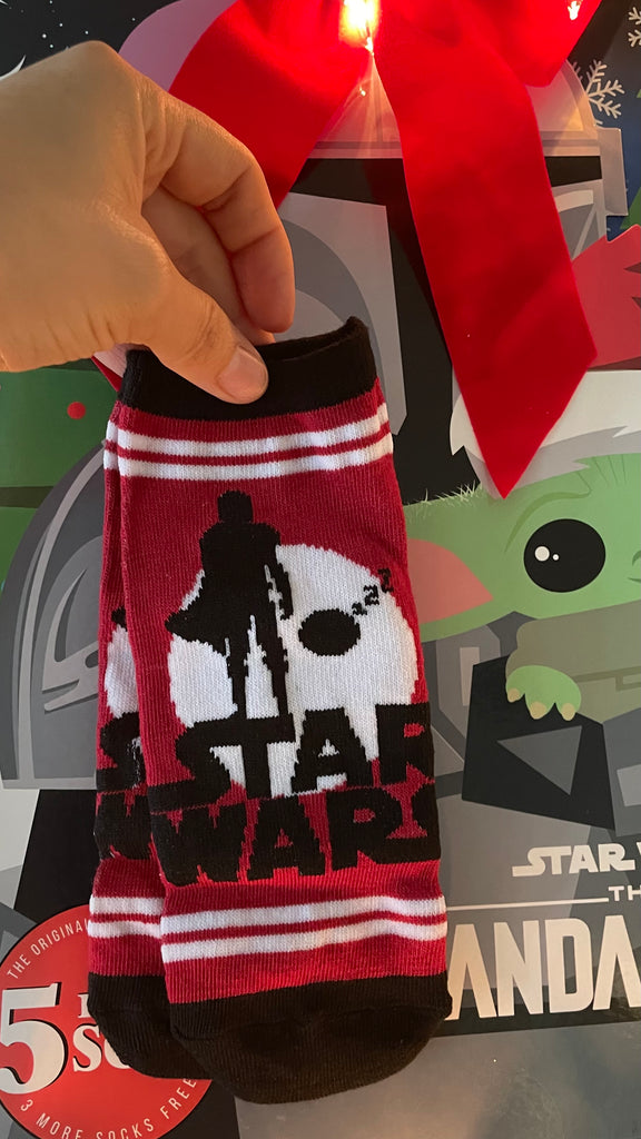 The Mandalorian Star Wars Medias Navideñas Tobilleras Rojo