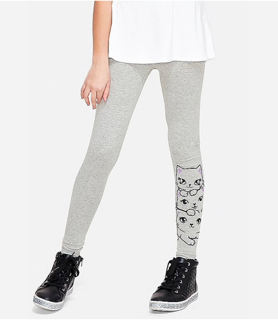 Leggings Justice Modelo Gato Gris Talla 12