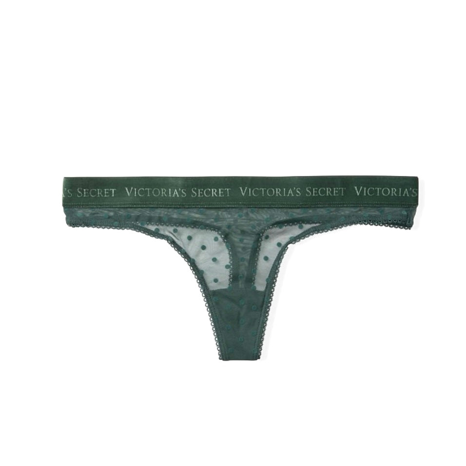 Tanga Victoria's Secret Talla S Verde Con Logo