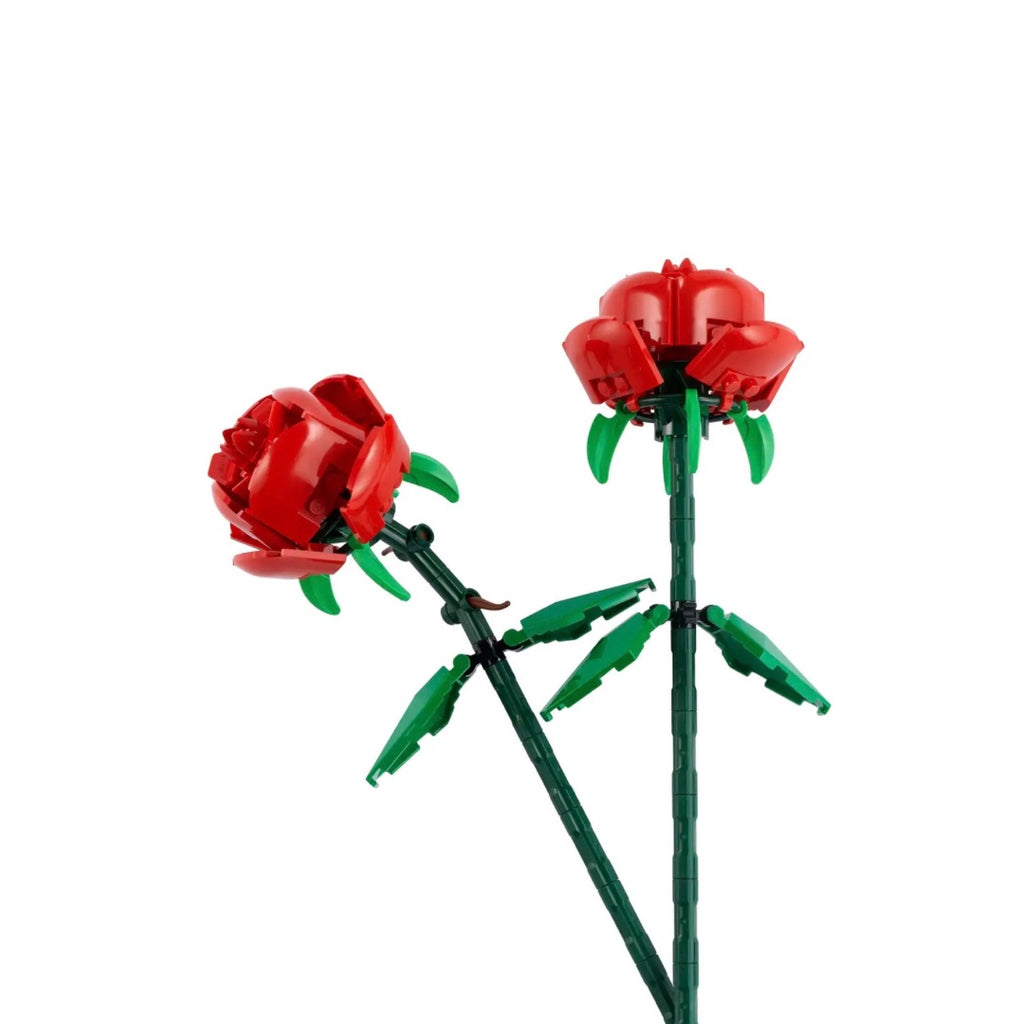 Flores Simil Lego 40460 Para Armar Rosas Rojas X2 (en Bolsa)
