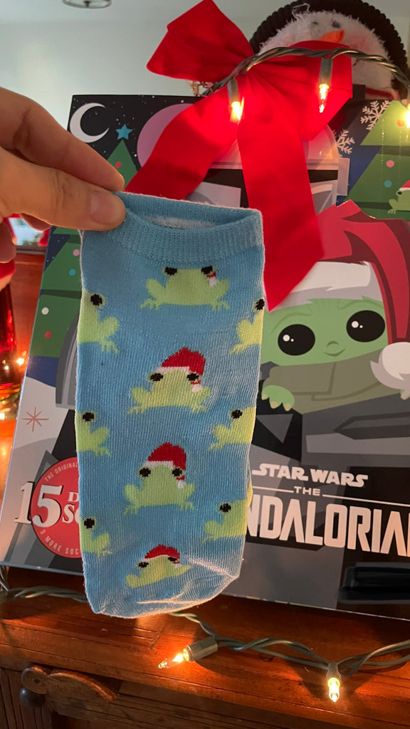 The Mandalorian Medias Navideñas Tobilleras Celeste