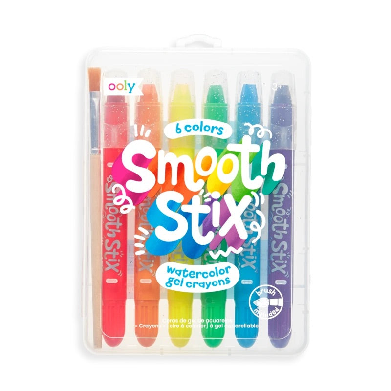 Smooth Stix 6 Colors Watercolor Gel Crayolas